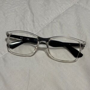 Ray-Ban Transparent Frame Eyewear with Black Temples